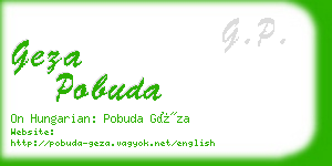 geza pobuda business card